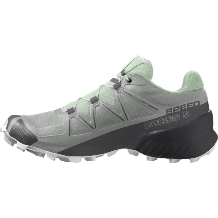 Sapatilhas Trail Running Salomon Speedcross 5 Feminino Cinzentas Menta | PT Q87513